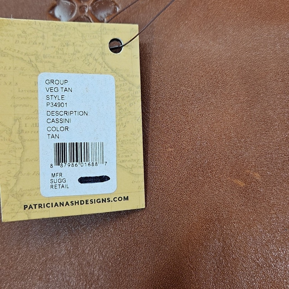 Patricia Nash Tan Cassini Clutch Wristlet 100% Leather Purse 8.75" x 6.5" P34901 - Picture 4 of 12